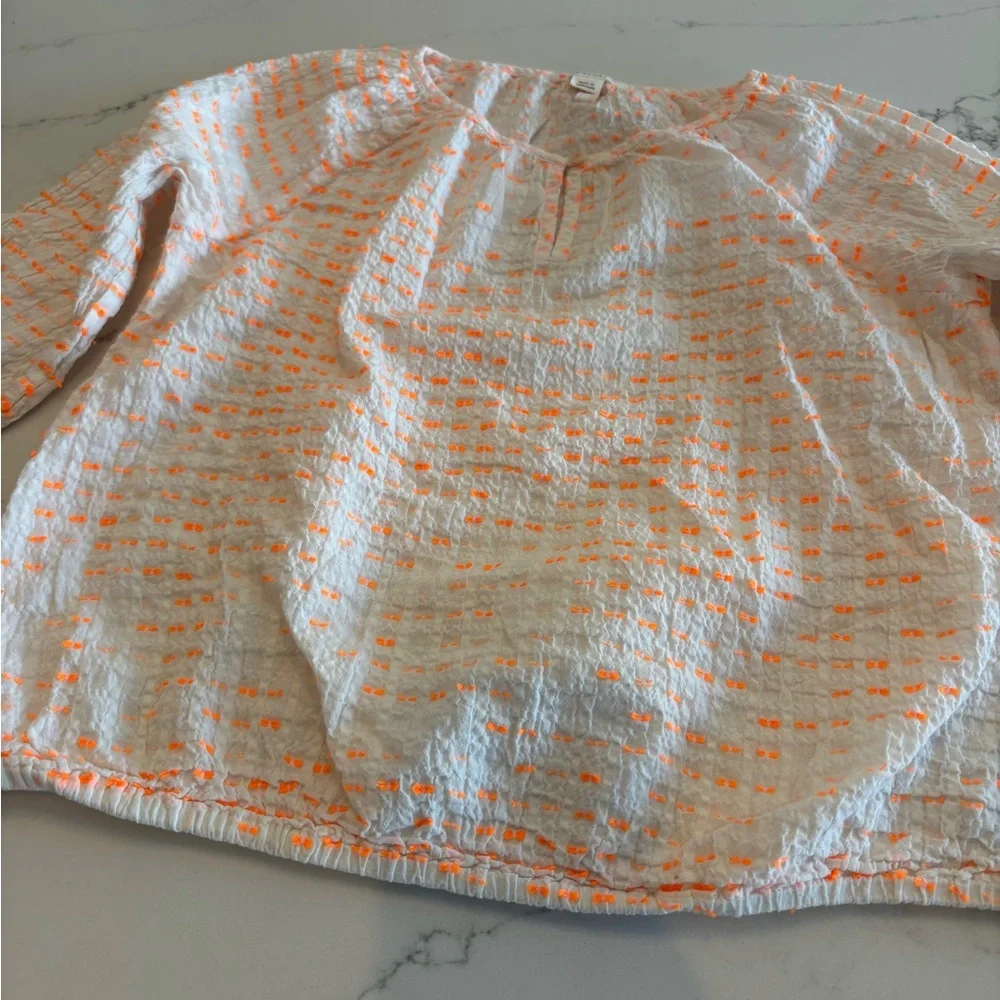 Crewcuts Kids Blouse in Orange and White